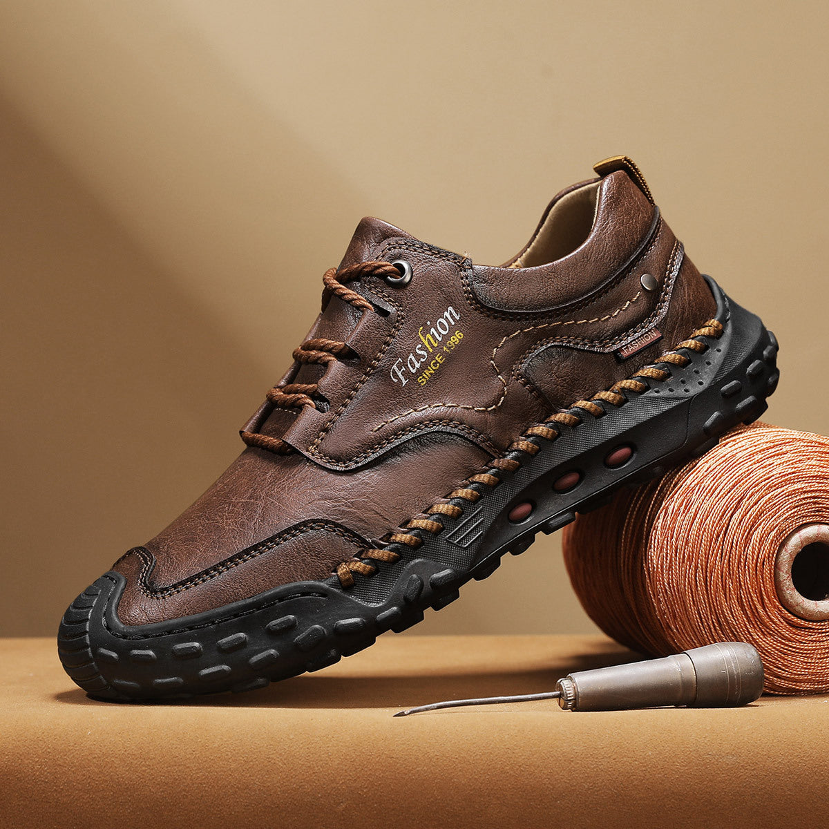 Men's Handmade Stitching Outdoor Slip-on Flat Low Loafers