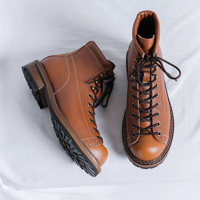 Men's Vintage High Top British Style Martin Boots