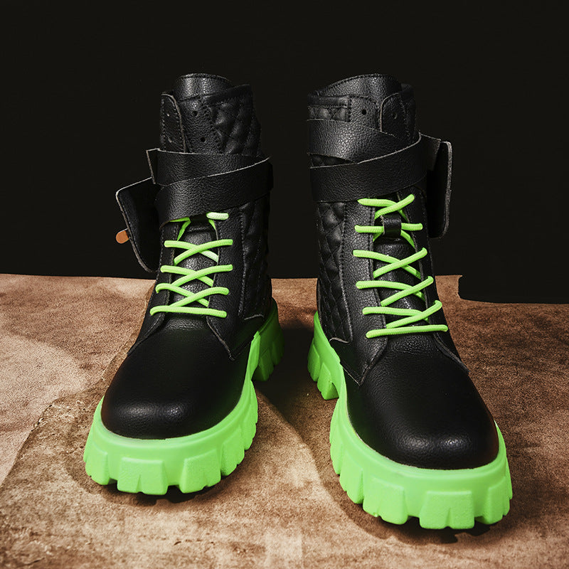 Men's Autumn Martin White High Top Retro Boots