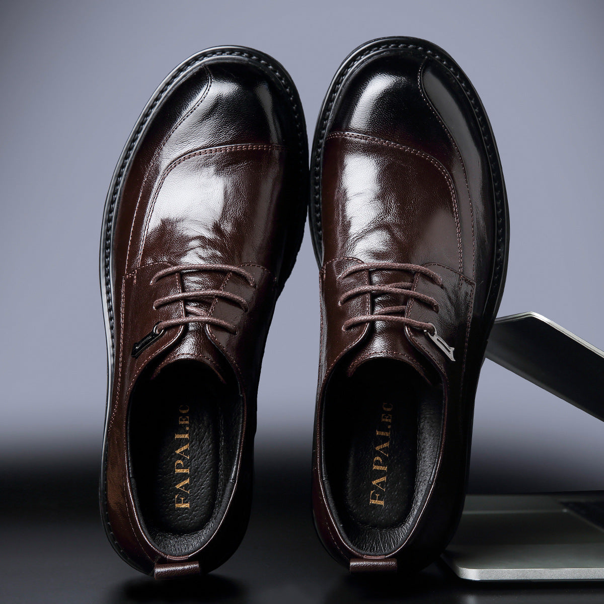 Men's Dress Genuine Derby Platform Commuter Fashion Leather Shoes