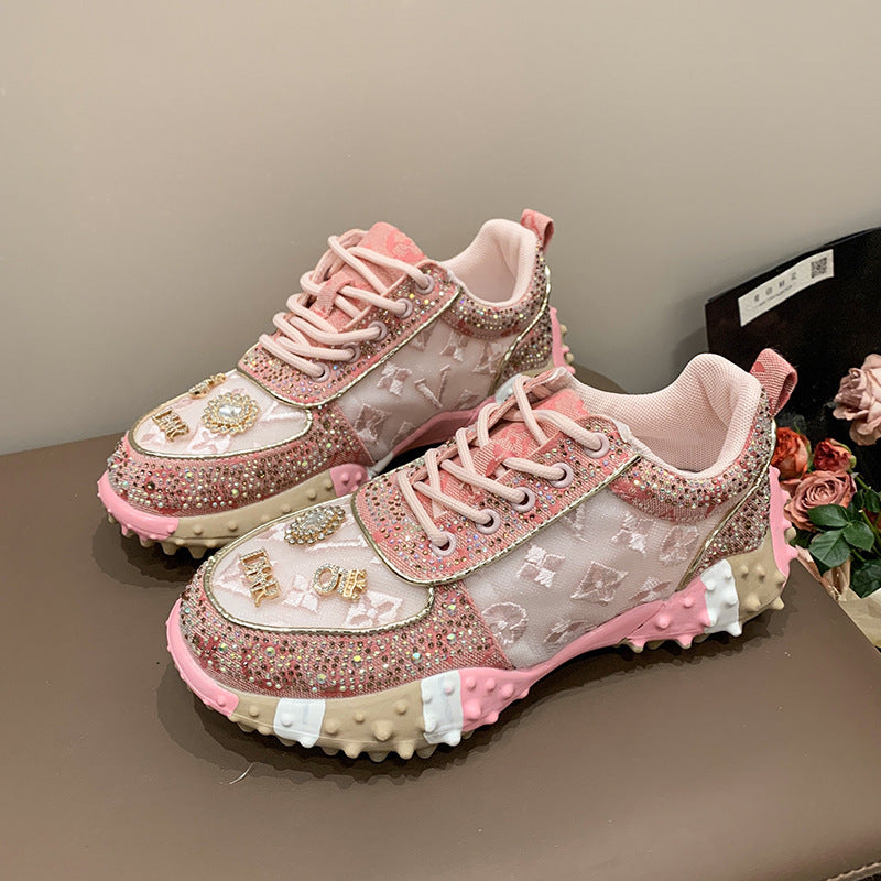 Women's Dad European Goods Durian Bottom Mesh Breathable Sneakers
