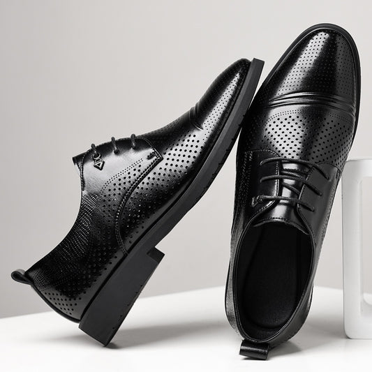 Men's Summer Plus Size Fashion Derby Business Leather Shoes