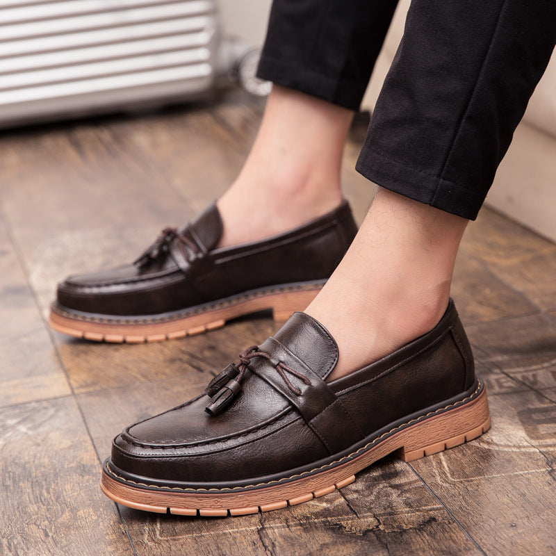 Cool Classic Travel British Retro Small Leather Shoes
