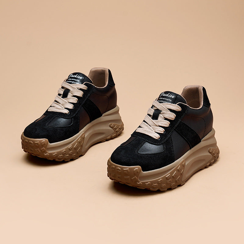 Women's Outdoor Wear Spring Thick Bottom Korean Style Height Increasing Women's Casual Shoes