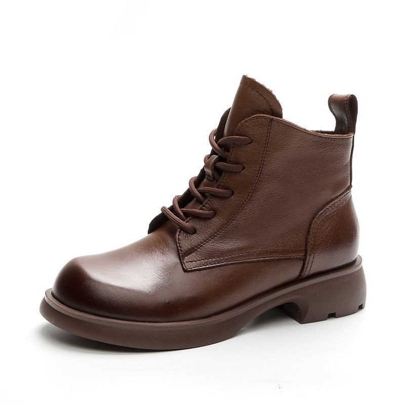 Women's Martin Chunky Soft Bottom Surface Plus Size Boots
