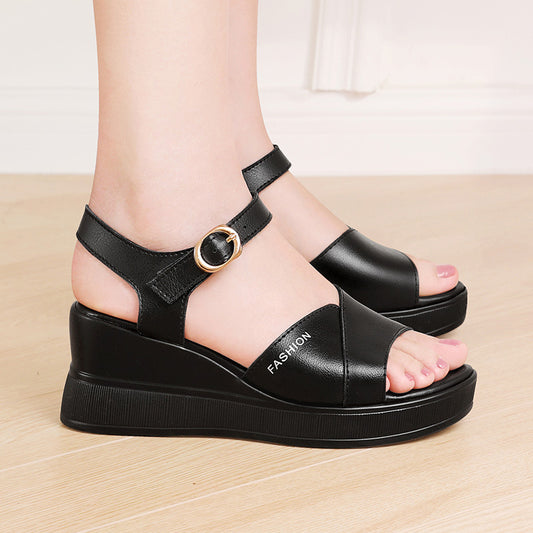 Women's Wedge Thick Bottom Soft Summer High Sandals