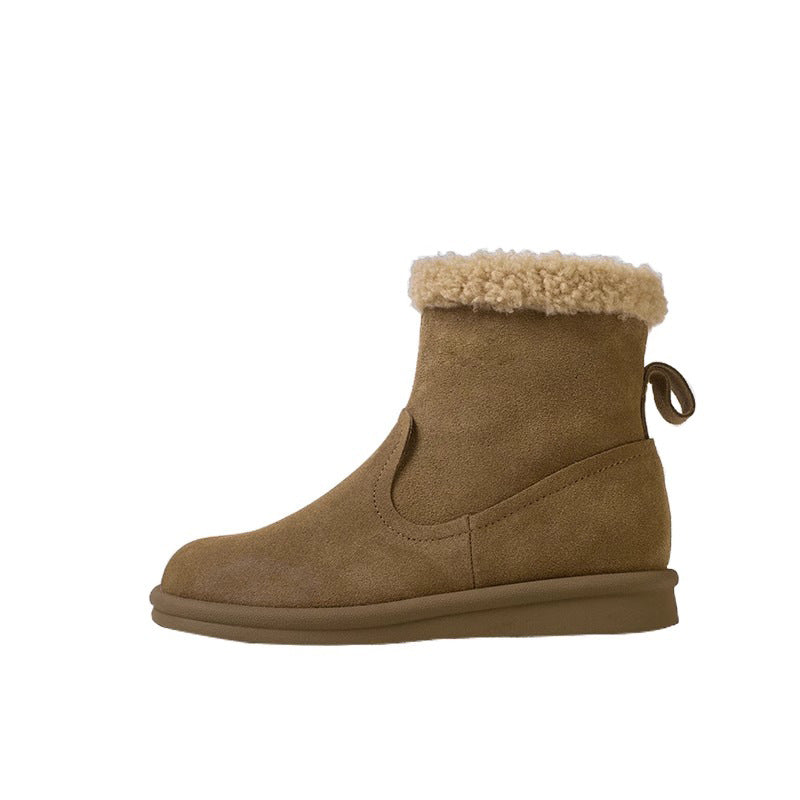 Women's Genuine Retro Fluffy Thick Bottom Plus Boots