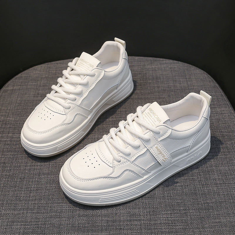 Women's White Spring Sports Leisure Flange In Sneakers