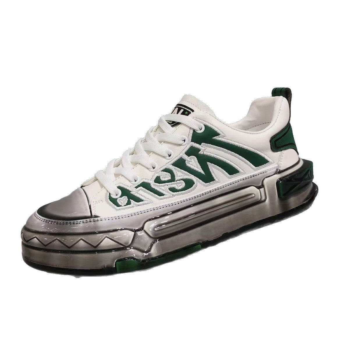 Men's Rubber Summer First Layer Cowhide Platform Men's Board Shoes