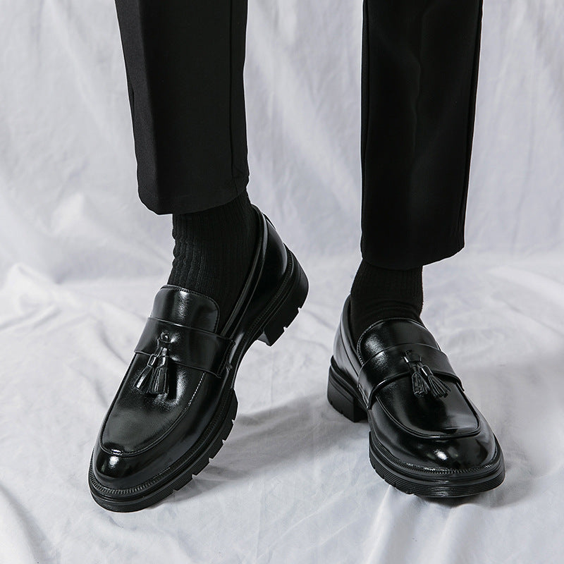 Men's Plus Size British Business Tassel Trendy Leather Shoes