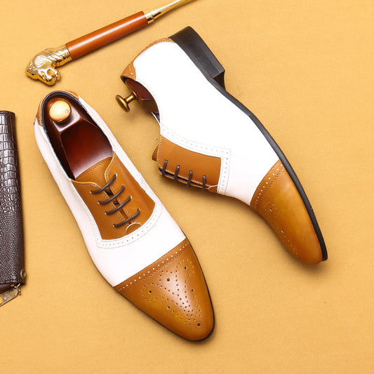 Men's Suit Business Formal Wear Genuine Studio Leather Shoes