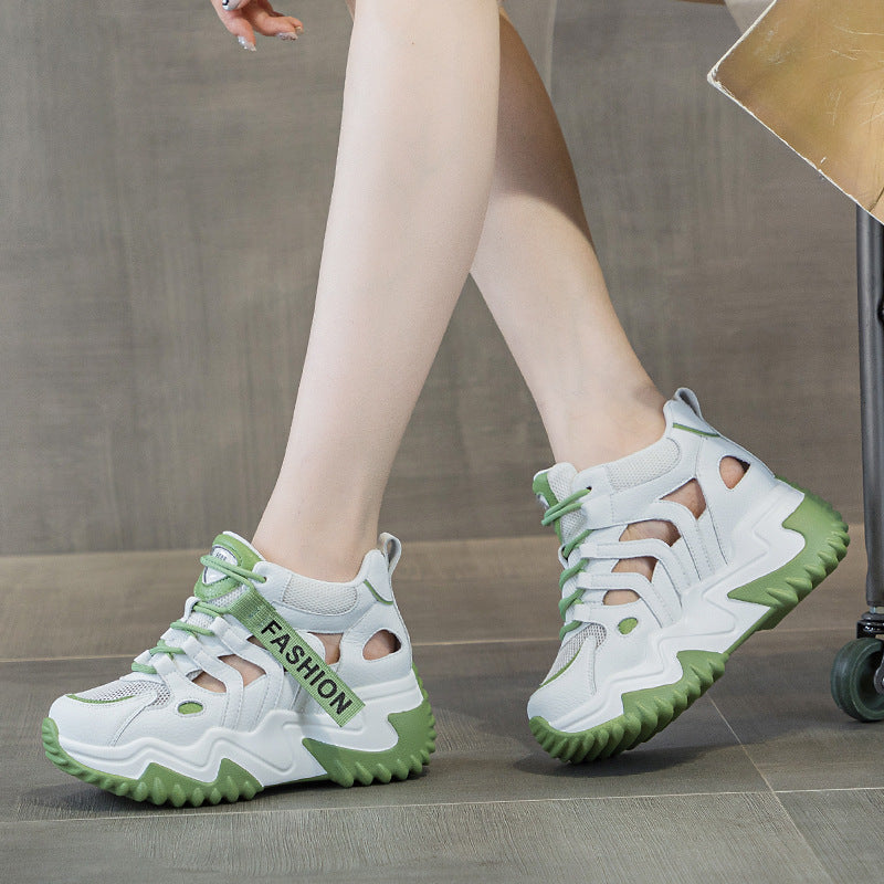 Women's Bottom Daddy Fried Street Summer Portable Show Feet Sneakers