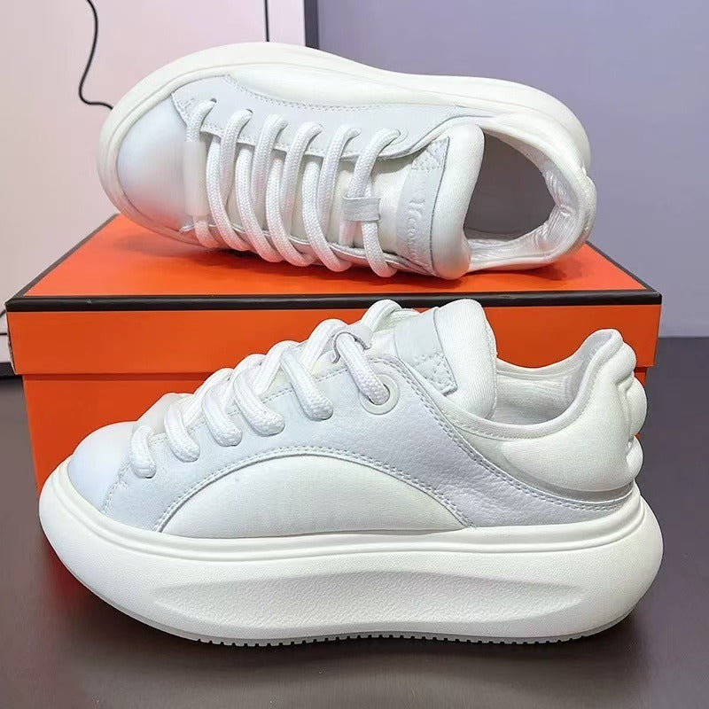 Women's Platform White Fashionable Sports Breathable Bread Women's Casual Shoes