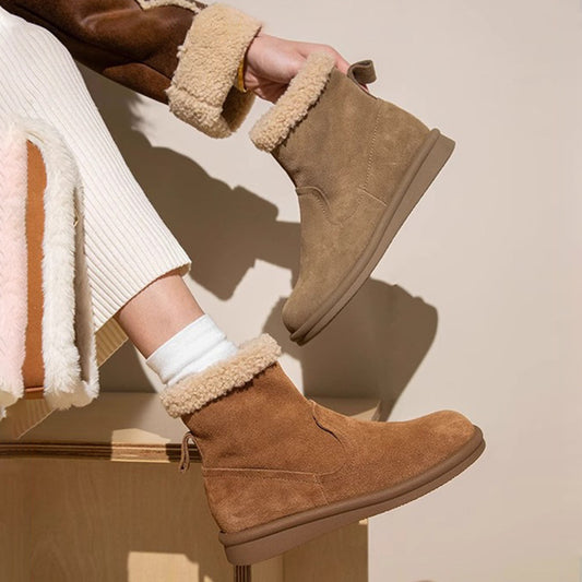 Women's Genuine Retro Fluffy Thick Bottom Plus Boots