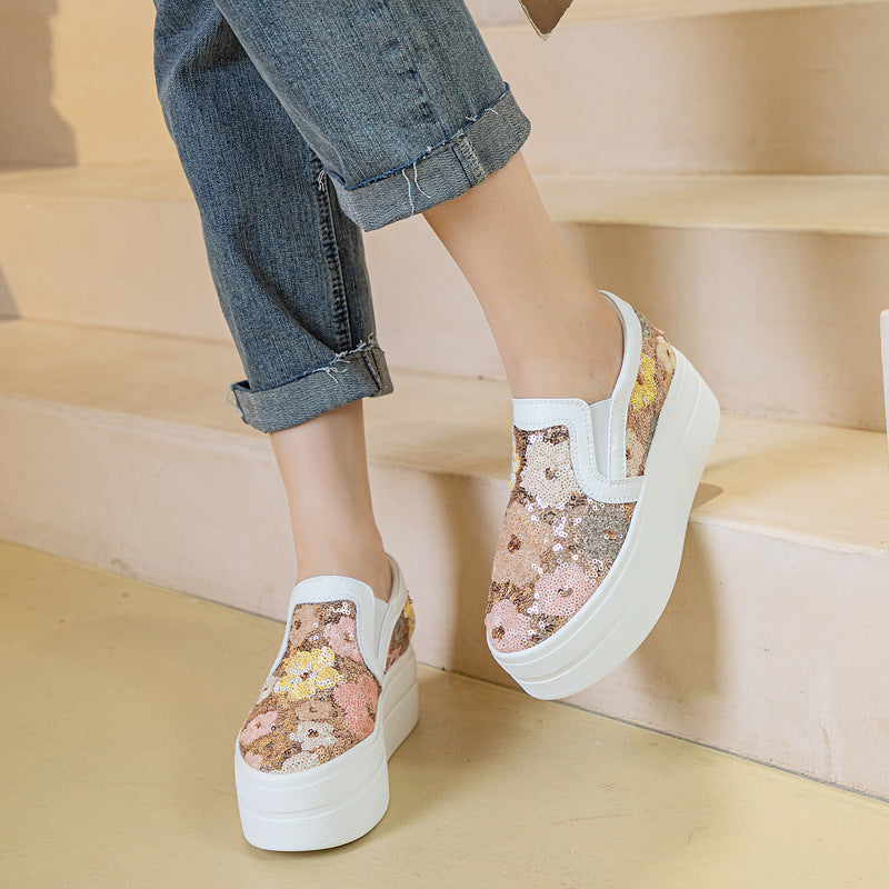 Women's Mesh Models Breathable Platform Fresh Flower-shaped Casual Shoes