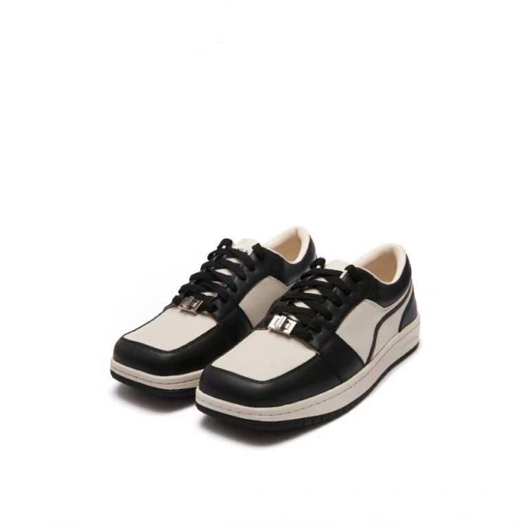 Women's & Men's Square Toe Contrast Color Version Flat Casual Shoes