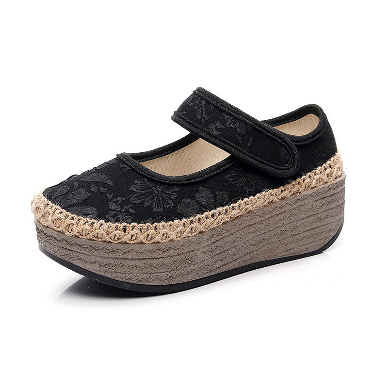 Four Plain Ancient Style National Fashion Canvas Shoes