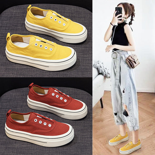 Women's Summer Flat Comfortable Sports Skate Canvas Shoes