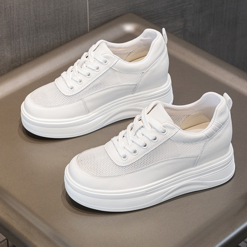 Women's Platform Height Increasing Insole Summer Mesh Men's Shoes