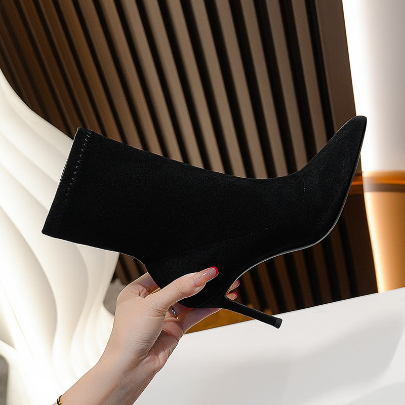 Women's Stiletto Stretch Thin Socks Joker Martin Boots