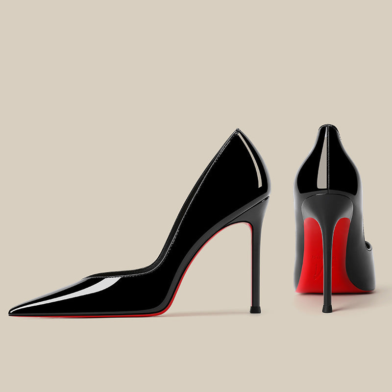 Red Background High Stiletto Elegant Pointed Women's Shoes