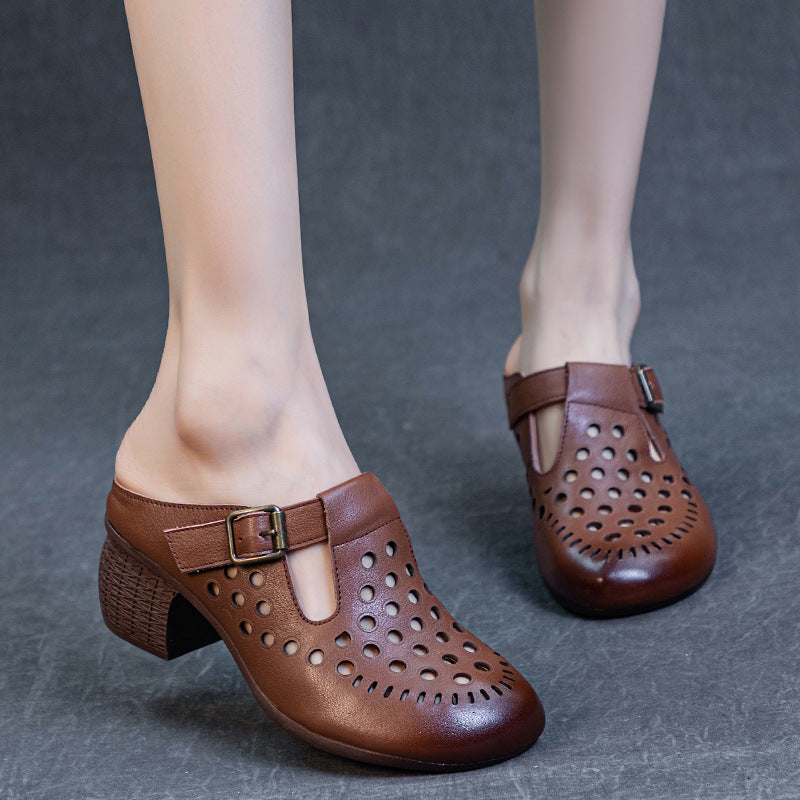 Women's Genuine Thick Soft Bottom Top Layer Slippers