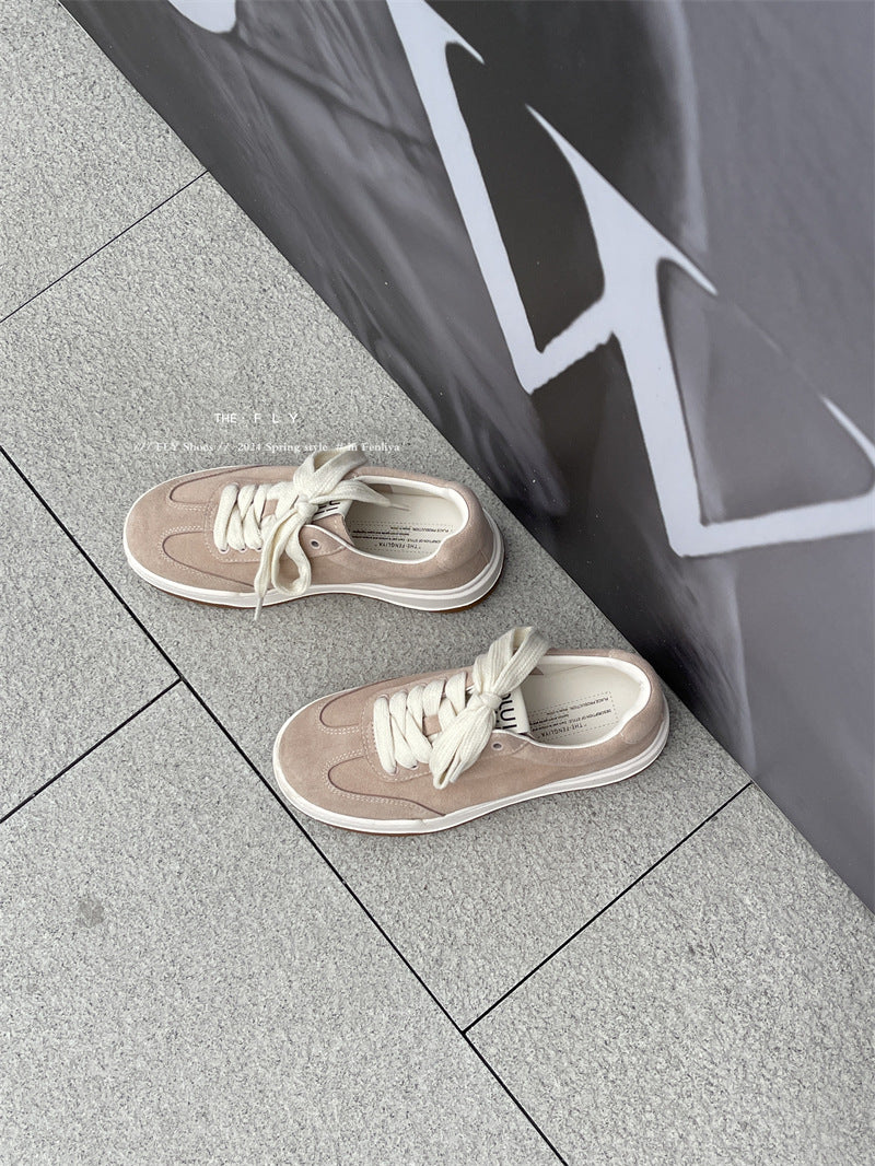 Women's Genuine Retro Dirty Thick-soled Sports White Casual Shoes