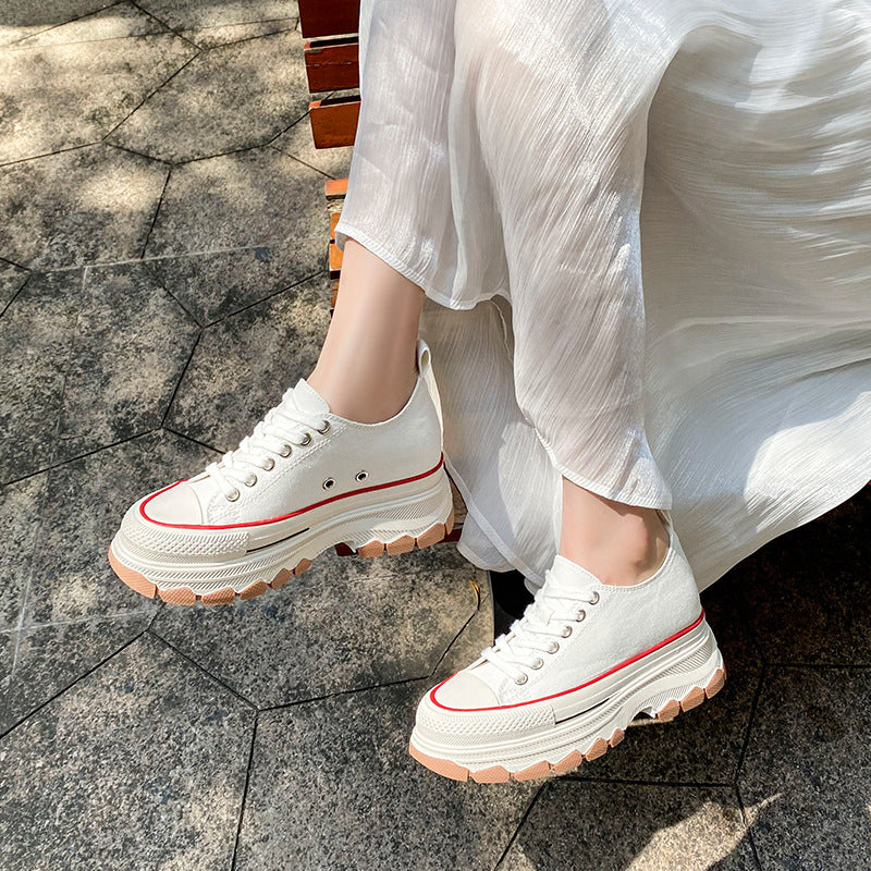 Women's Leisure Thick Bottom Height Increasing Insole Casual Shoes
