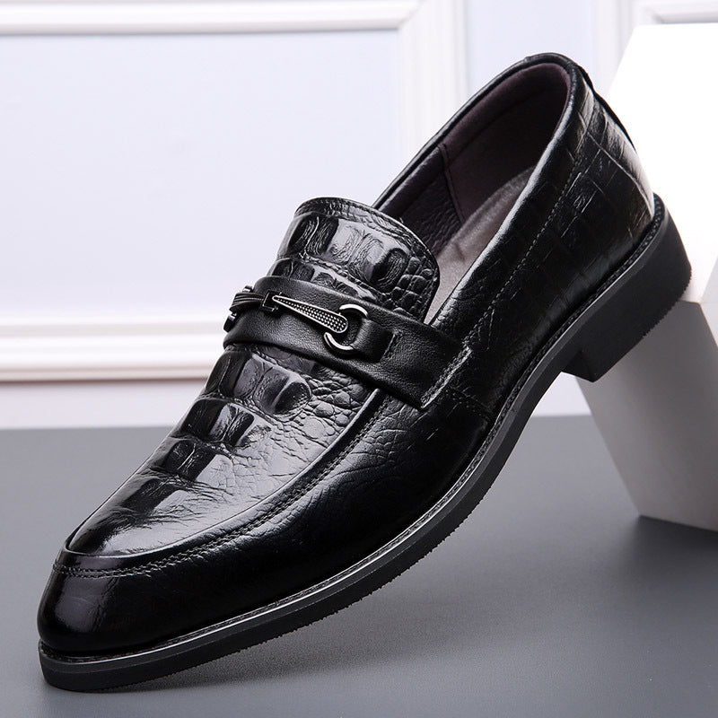 Men's Autumn Cowhide Korean Style Small Size Leather Shoes