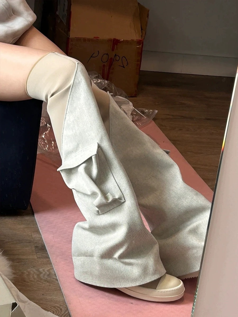 Women's Version Pocket Pants Knight Platform Over The Boots