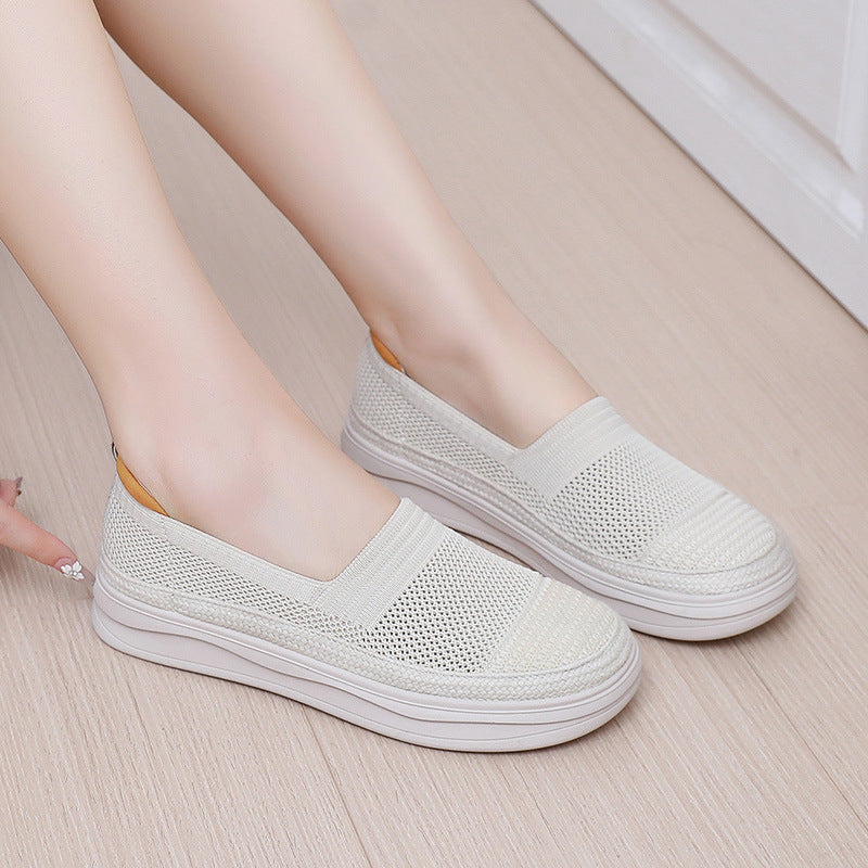 Women's Sheep Comfortable Mom Slip-on Lightweight Pumps Casual Shoes