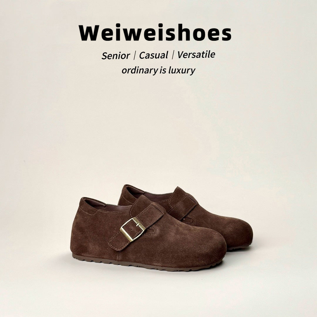 Cowhide Version Height Increasing Insole Female Insulated Women's Casual Shoes
