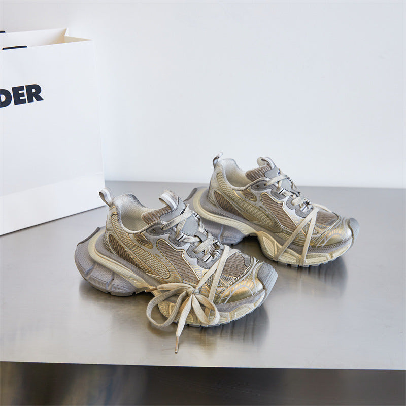 Women's & Men's Generation Dad Couple Retro Distressed Fashion Sneakers