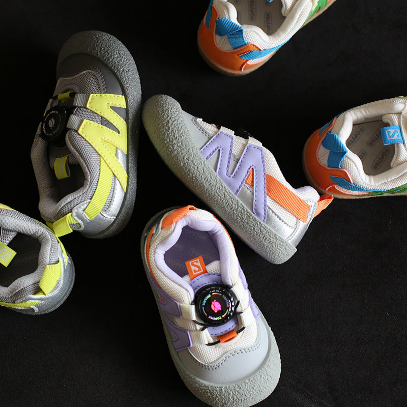 Children's Autumn Soft Bottom Korean Style Knob Sneakers