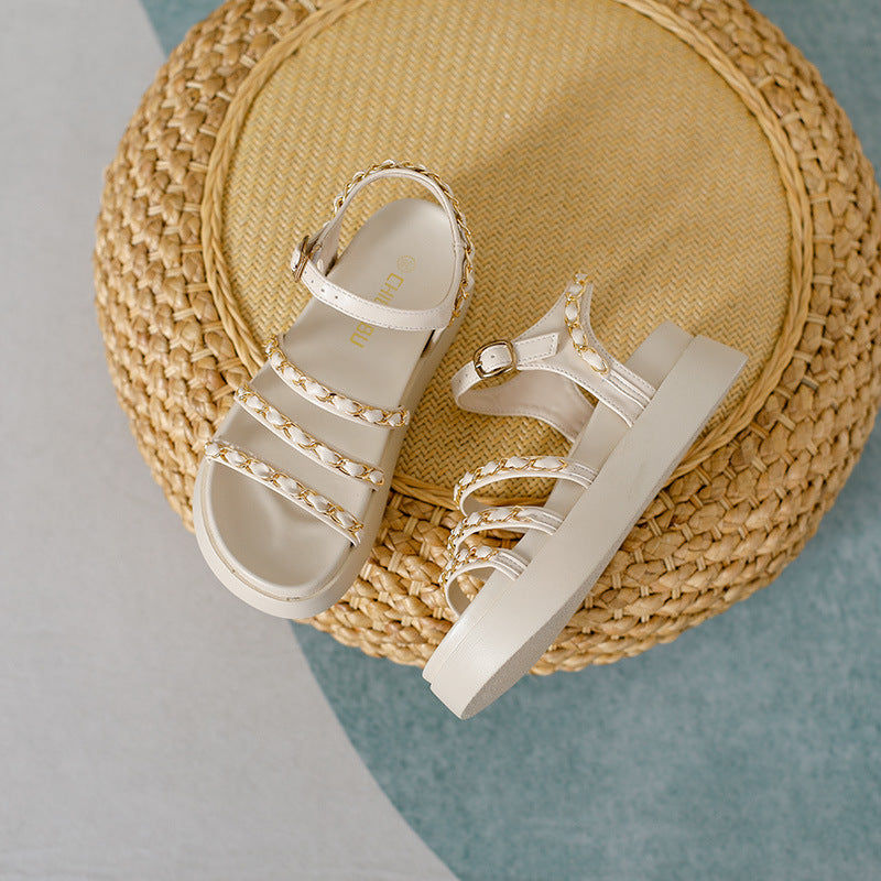 Women's Platform Roman Summer Fairy Style Chain Sandals