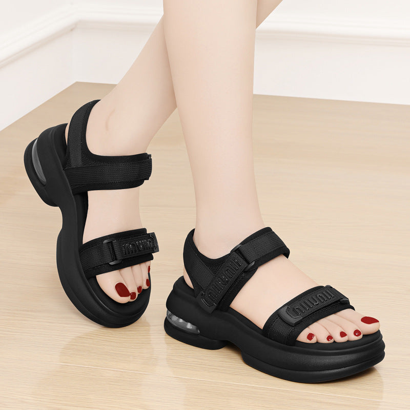 Women's Summer Breathable Lightweight Platform Velcro Sports Sandals