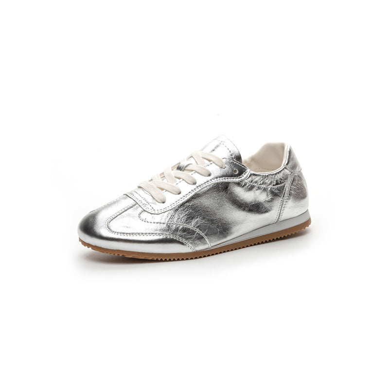 Women's Sheepskin Sier White Summer Genuine Soft Sneakers