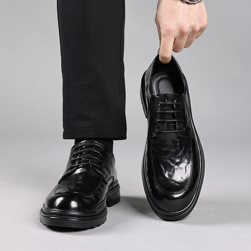 Men's Genuine Hand Grip Formal Business Commute Leather Shoes