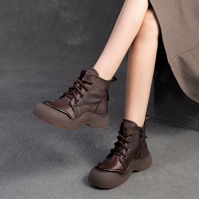 Women's Shu Autumn Retro Simple Solid Color Men's Shoes