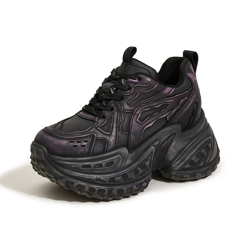 Women's Small Tall Dad Durian Bottom Platform Fashionable Sneakers