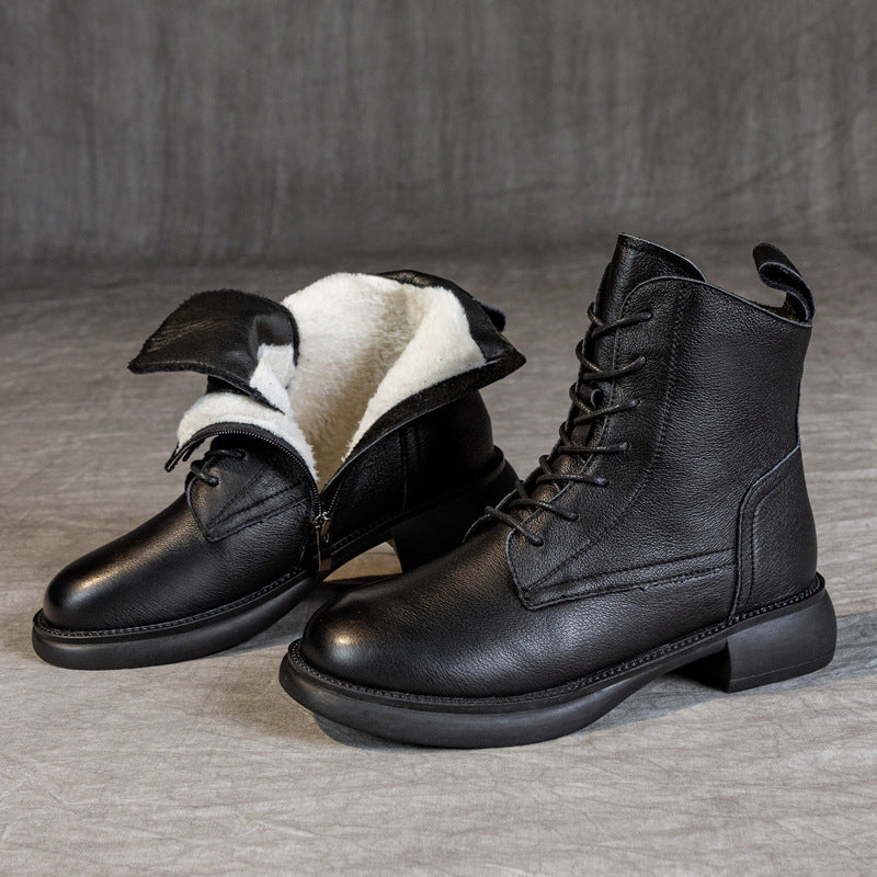 Women's Veet Short Retro Cowhide Martin Fashion Boots