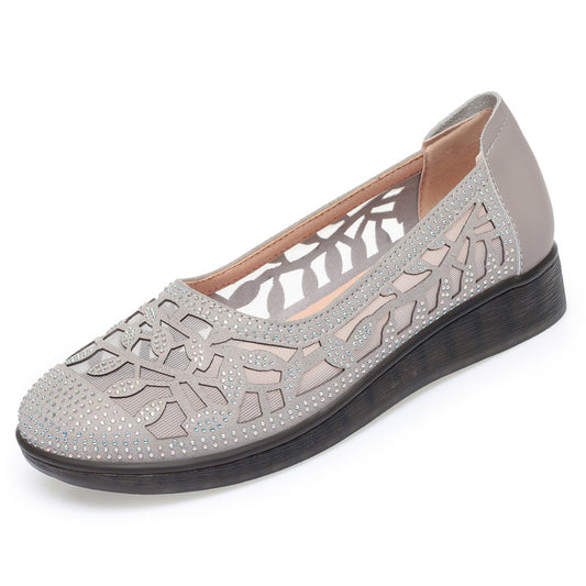 Women's Summer Genuine Wedge Mom Soft Bottom Sandals