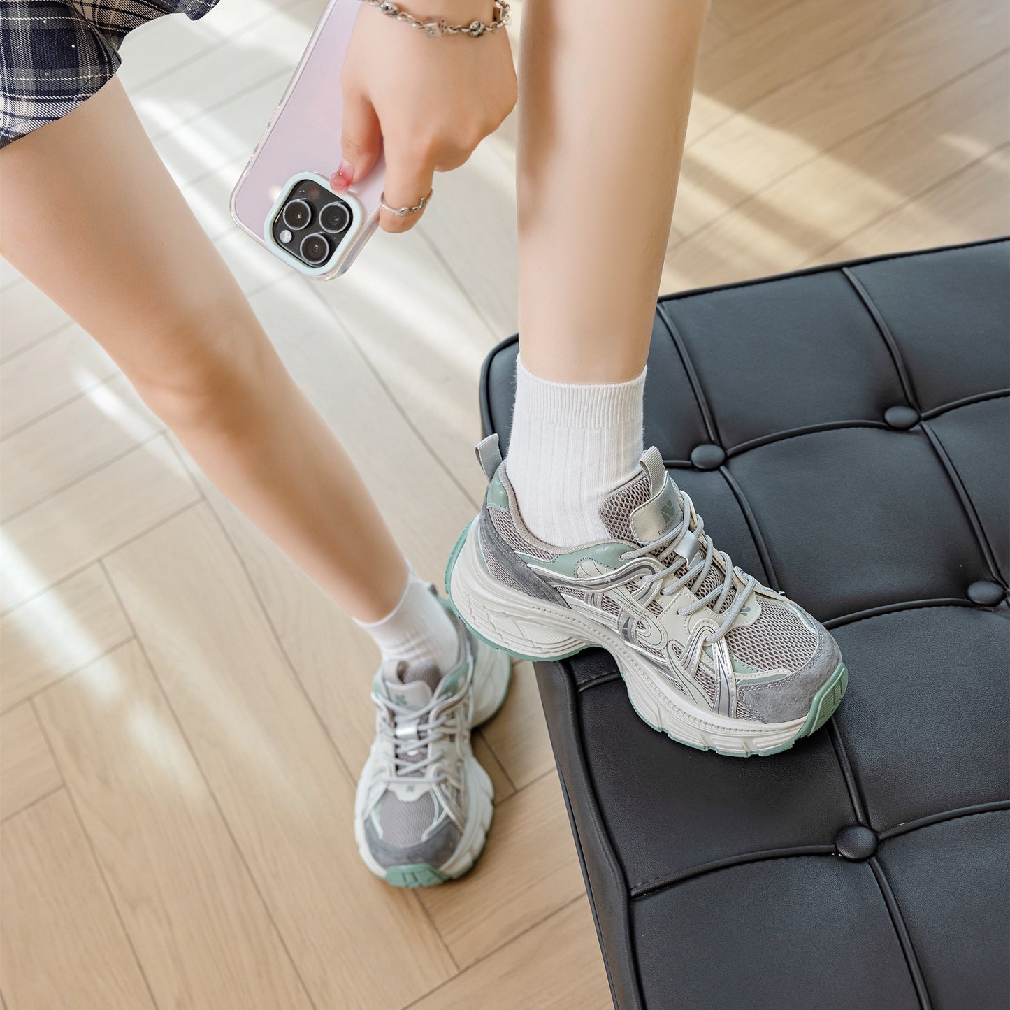 Women's Hot Dad Mesh Breathable Lightweight Platform Sports Sneakers