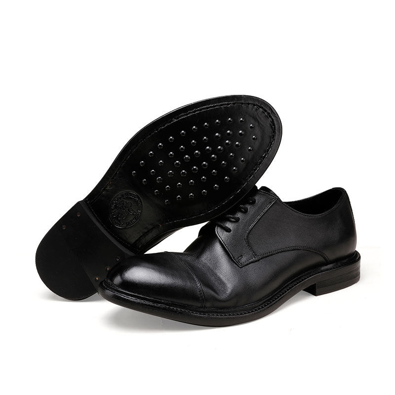 Men's Outsole Washed-out Vintage Formal Wear Classic Pointed Leather Shoes