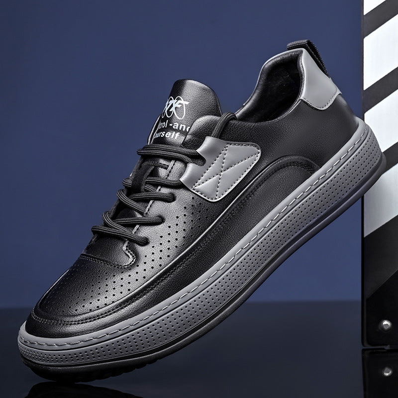 Men's Head Summer Hollow Breathable Clown Soft Bottom Square Men's Board Shoes