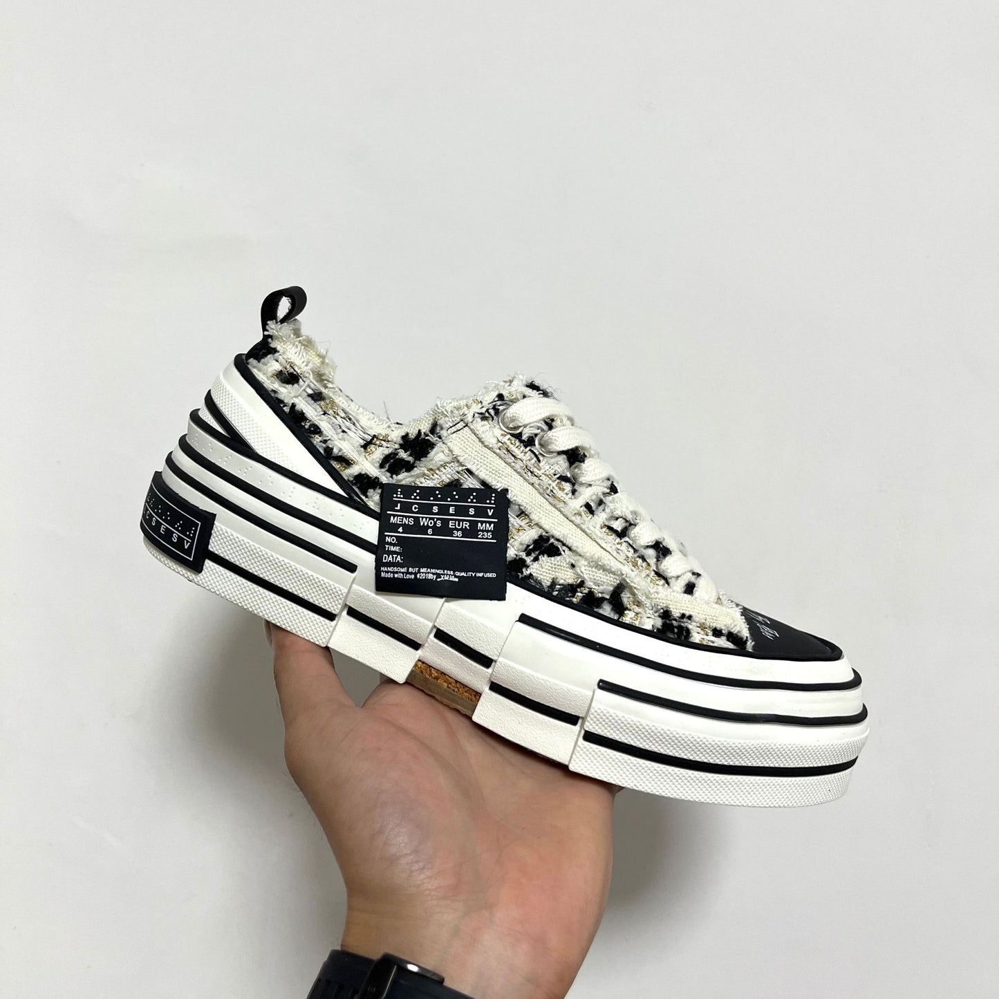 Women's & Men's Classic Style Woven Raise The Bottom Canvas Shoes