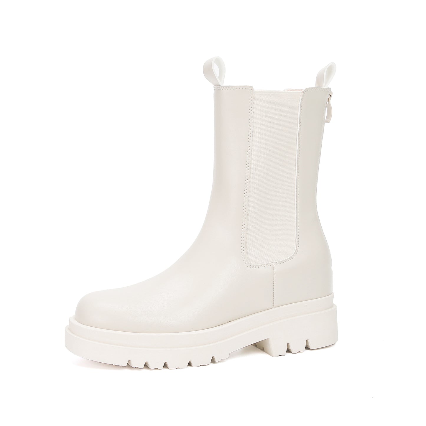 Women's Small Size Soft Chelsea Platform Smoke Pipe Hight Boots