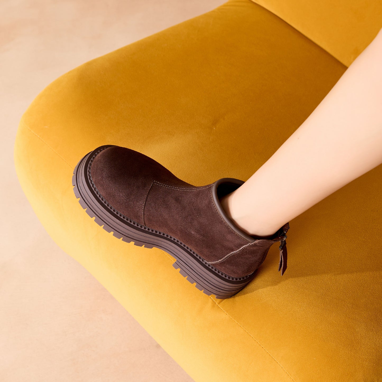 Women's Ankle Winter Fashion Vintage Fleece-lined Warm Soft Boots