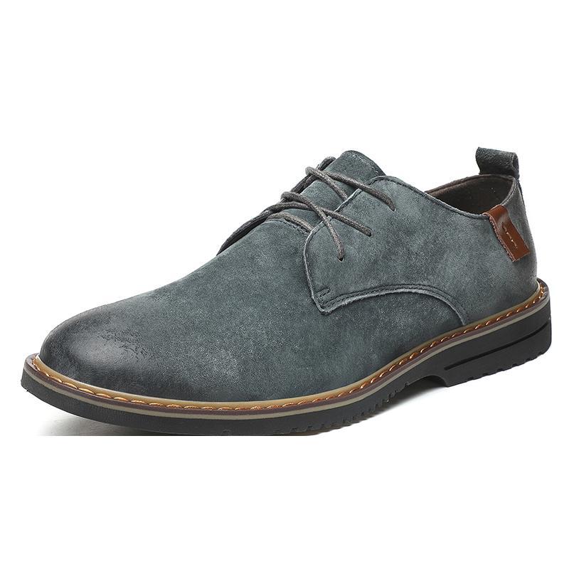 Men's Plus Size Spring Breathable British Stylish Men's Casual Leather Shoes