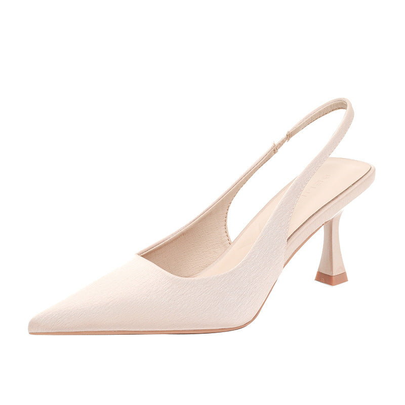 Women's High Stiletto Pointed Toe Closed Back Heels